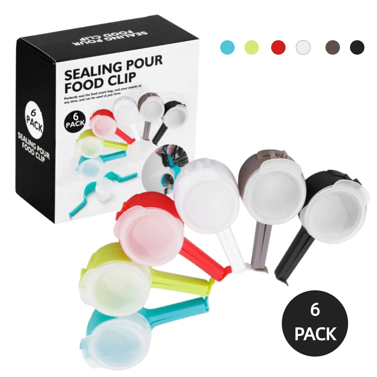 Seal And Pour Food Storage Bag Clip