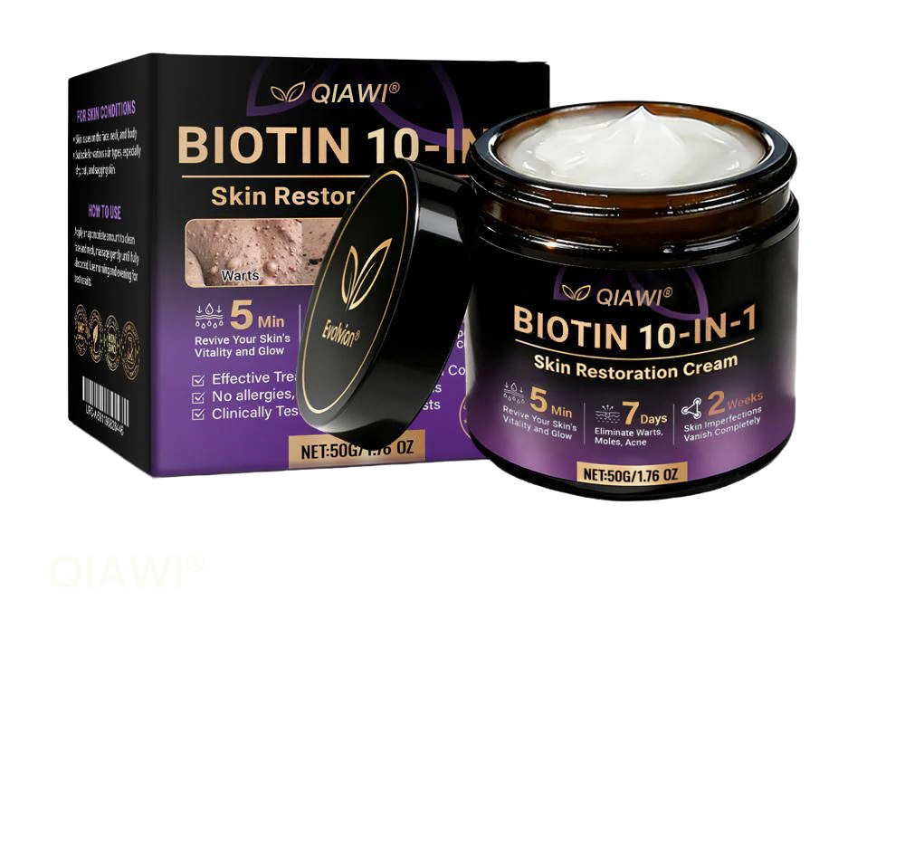 ✨Made and Shipped from USA ✨QIAWI® Biotin 10-in-1 Skin Restoration Cream 🍀