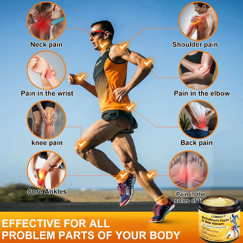 ⏰FLASH SALE: 59% OFF🔥LUMIVO™ Botulinum Toxin & Bee Venom Pain-Relief Bone Healing Cream