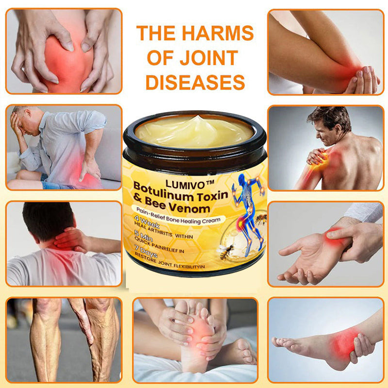 ⏰FLASH SALE: 59% OFF🔥LUMIVO™ Botulinum Toxin & Bee Venom Pain-Relief Bone Healing Cream