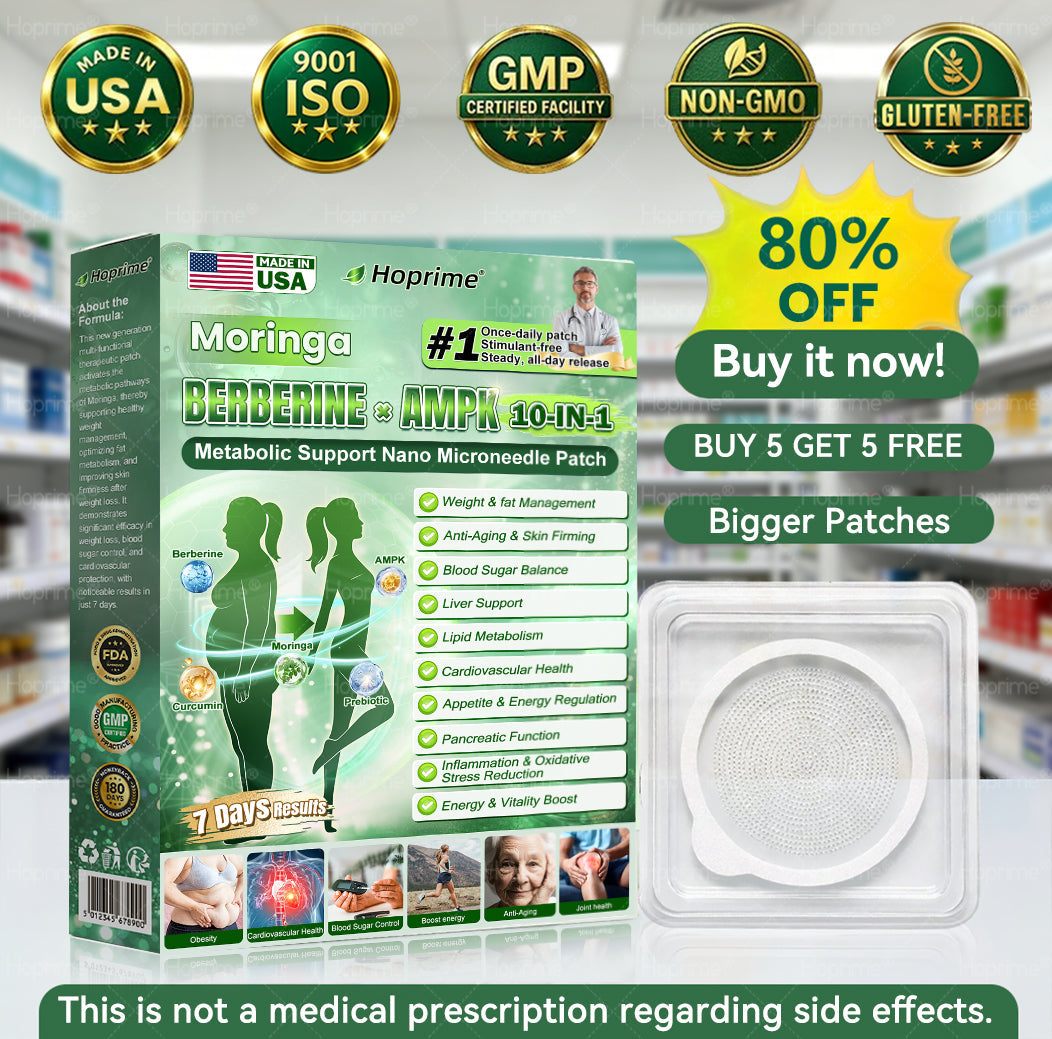 𝐏𝐡𝐲𝐬𝐢𝐜𝐢𝐚𝐧-𝐅𝐨𝐫𝐦𝐮𝐥𝐚𝐭𝐞𝐝 🧑‍⚕️| Hoprime® Moringa · Berberine × AMPK+ 10-in-1 Metabolic Support Nano Microneedle Patch — ✅ 𝐄𝐱𝐩𝐞𝐫𝐢𝐞𝐧𝐜𝐞 𝐕𝐢𝐬𝐢𝐛𝐥𝐞 𝟕-𝐃𝐚𝐲 𝐑𝐞𝐬𝐮𝐥𝐭𝐬 🍇