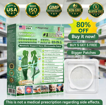 𝐏𝐡𝐲𝐬𝐢𝐜𝐢𝐚𝐧-𝐅𝐨𝐫𝐦𝐮𝐥𝐚𝐭𝐞𝐝 🧑‍⚕️| Hoprime® Moringa · Berberine × AMPK+ 10-in-1 Metabolic Support Nano Microneedle Patch — ✅ 𝐄𝐱𝐩𝐞𝐫𝐢𝐞𝐧𝐜𝐞 𝐕𝐢𝐬𝐢𝐛𝐥𝐞 𝟕-𝐃𝐚𝐲 𝐑𝐞𝐬𝐮𝐥𝐭𝐬 🍇