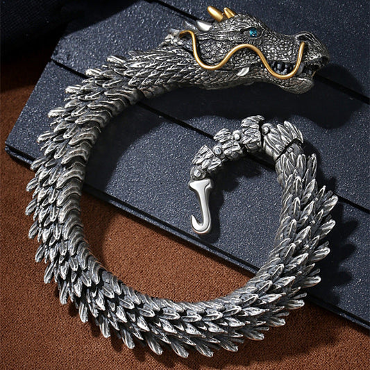 🔥Last day! Limited-time offer: 50% off!🔥Dragon Bracelet - Sterling Silver