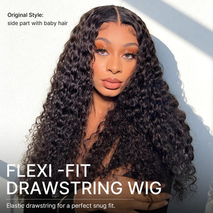 Glueless Water Wave Wig – Fluffy & Natural Volume