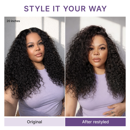 Glueless Water Wave Wig – Fluffy & Natural Volume