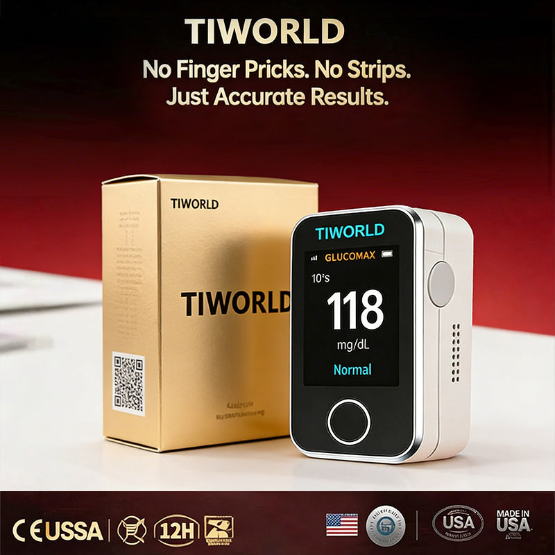 🔥Final 4 Hours : Only Limited Stock Left🏆TIWORLD™ Non-Invasive Blood Glucose Monitor – 5 Seconds 99% Accuracy （Mayo Clinic Recommended）