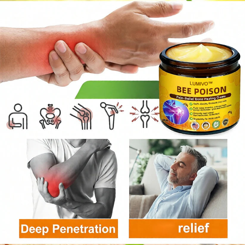 🏆50K+ SOLD LAST WEEK! 🌿LUMIVO™Bee Poison Pain-Relief Bone Healing Cream -8JX3