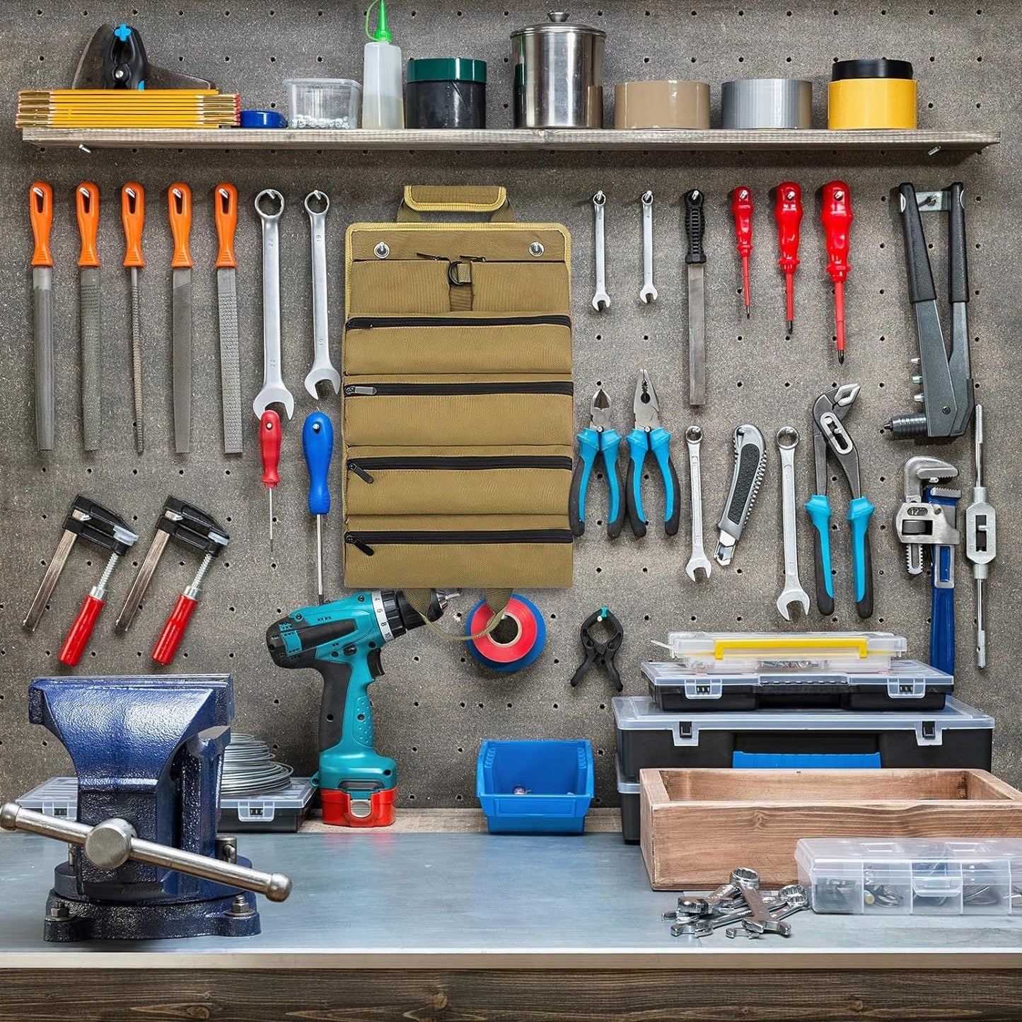 💥Clearance price $35.99✨Premium Roll-Up Tool Kit
