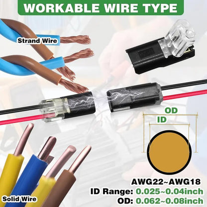 🔥Last Day Promotion 49% OFF - Double-Wire Plug-in Connector Led Light Strip Connectors 2 Pin