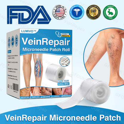 🇺🇸🏆✅️🏃LUMIVO™VeinRepair Microneedle Patch Roll⚡Instant Relief, Long-Term Results
