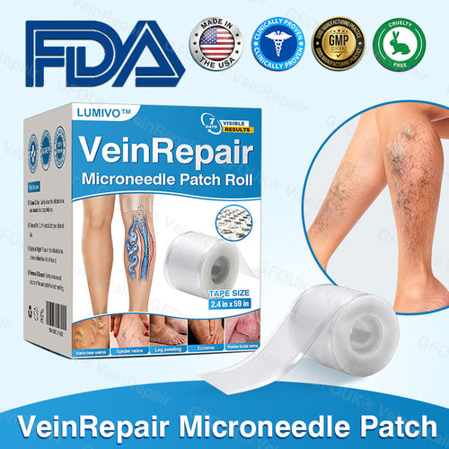 🇺🇸🏆✅️🏃LUMIVO™VeinRepair Microneedle Patch Roll⚡Instant Relief, Long-Term Results