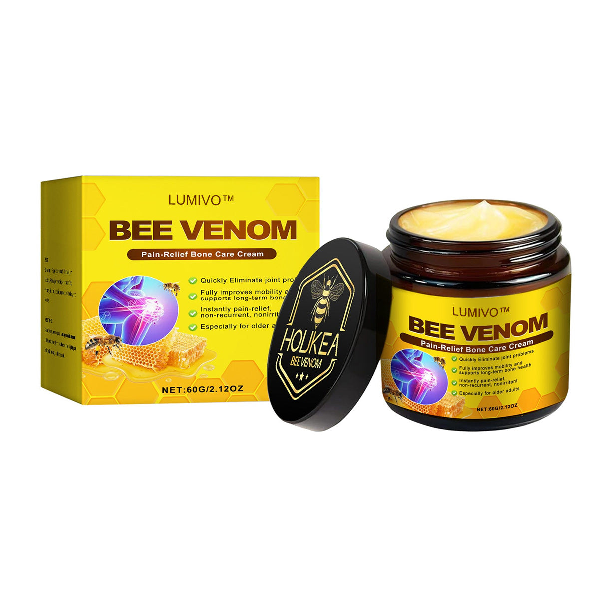 🏆50K+ SOLD LAST WEEK! 🌿LUMIVO™Bee Poison Pain-Relief Bone Healing Cream -8JX3
