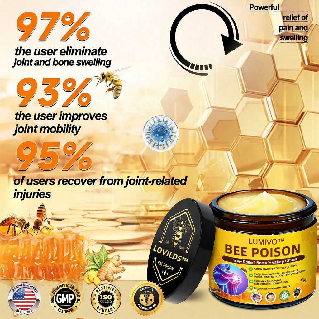 🏆50K+ SOLD LAST WEEK! 🌿LUMIVO™Bee Poison Pain-Relief Bone Healing Cream -8JX3