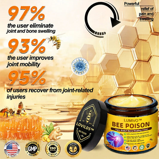 🏆50K+ SOLD LAST WEEK! 🌿LUMIVO™Bee Poison Pain-Relief Bone Healing Cream -8JX3