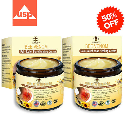 ✅Official Store: LUMIVO™ Bee-Venom Pain-Relief Bone Healing Cream👨‍⚕️USA Osteopathic Medical Association （AAOS）Approved(Reducing joint swelling, pain, stiffness, redness, warmth, soreness, and joint fatigue)