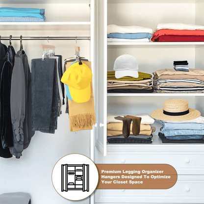 Closet Organizer with 10 Clips - Space Saving Hanging Closet Organizer