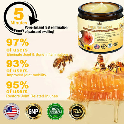 ✅Official Store: LUMIVO™ Bee-Venom Pain-Relief Bone Healing Cream👨‍⚕️USA Osteopathic Medical Association （AAOS）Approved(Reducing joint swelling, pain, stiffness, redness, warmth, soreness, and joint fatigue)