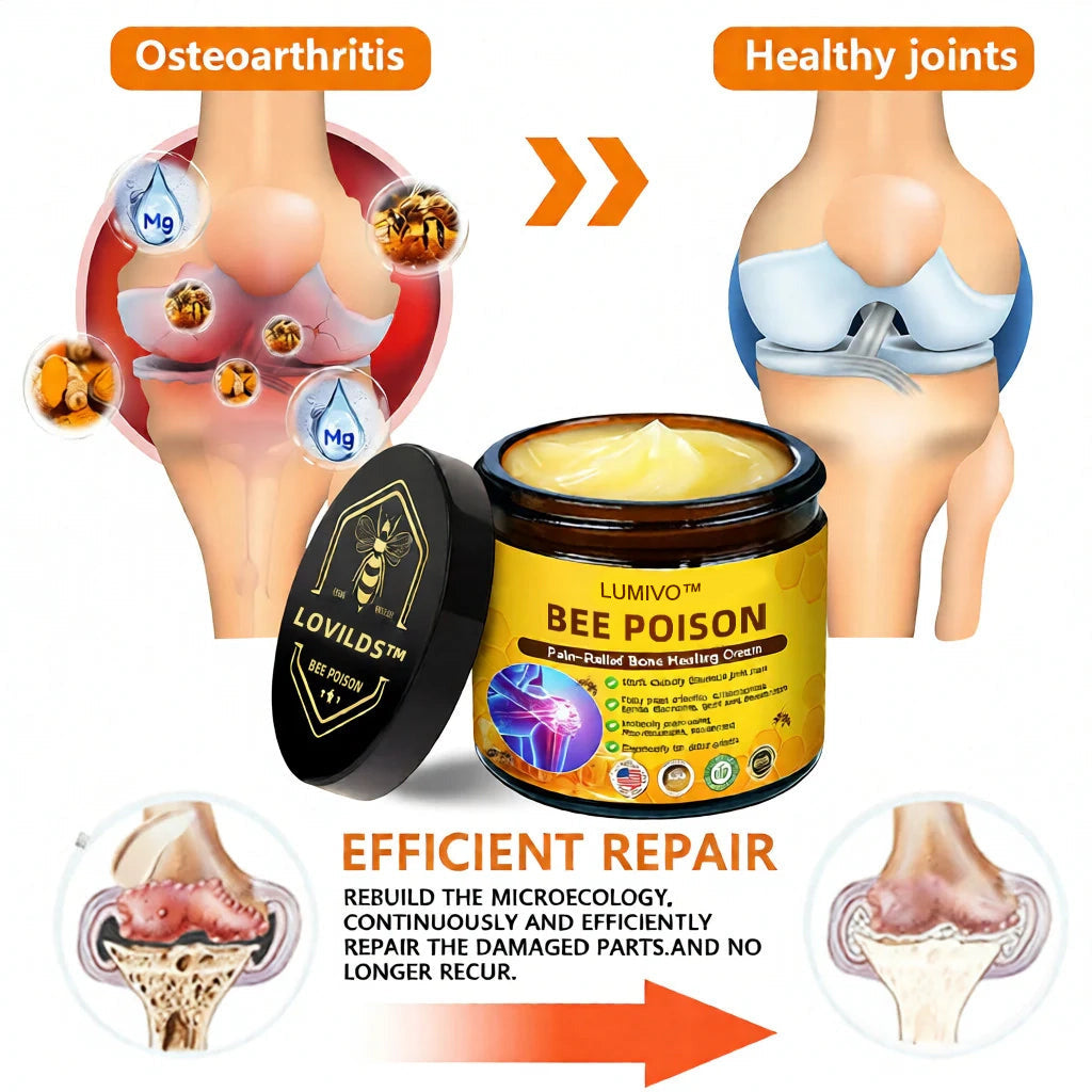 🏆50K+ SOLD LAST WEEK! 🌿LUMIVO™Bee Poison Pain-Relief Bone Healing Cream -8JX3