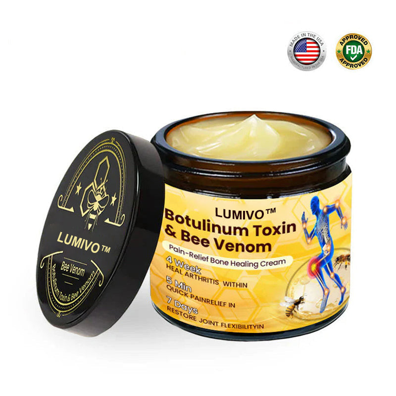 ⏰FLASH SALE: 59% OFF🔥LUMIVO™ Botulinum Toxin & Bee Venom Pain-Relief Bone Healing Cream