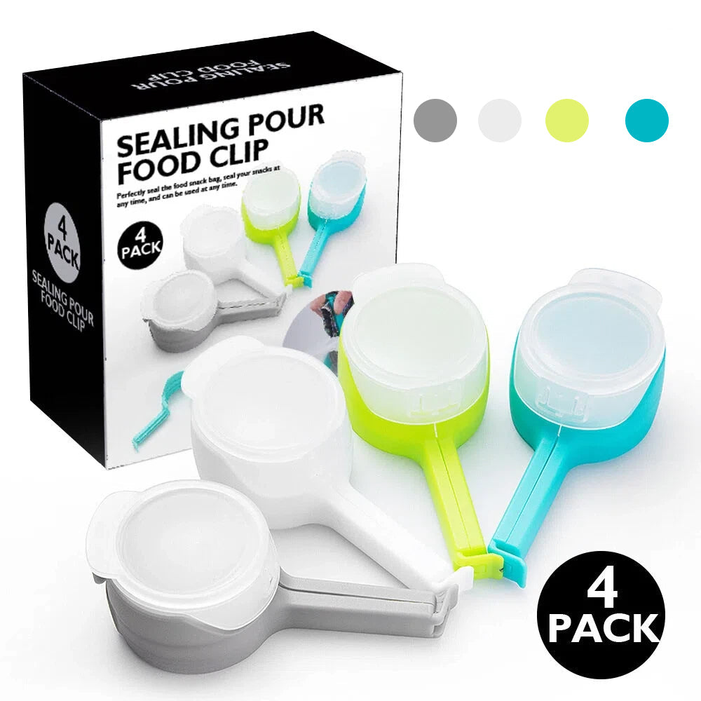 Seal And Pour Food Storage Bag Clip