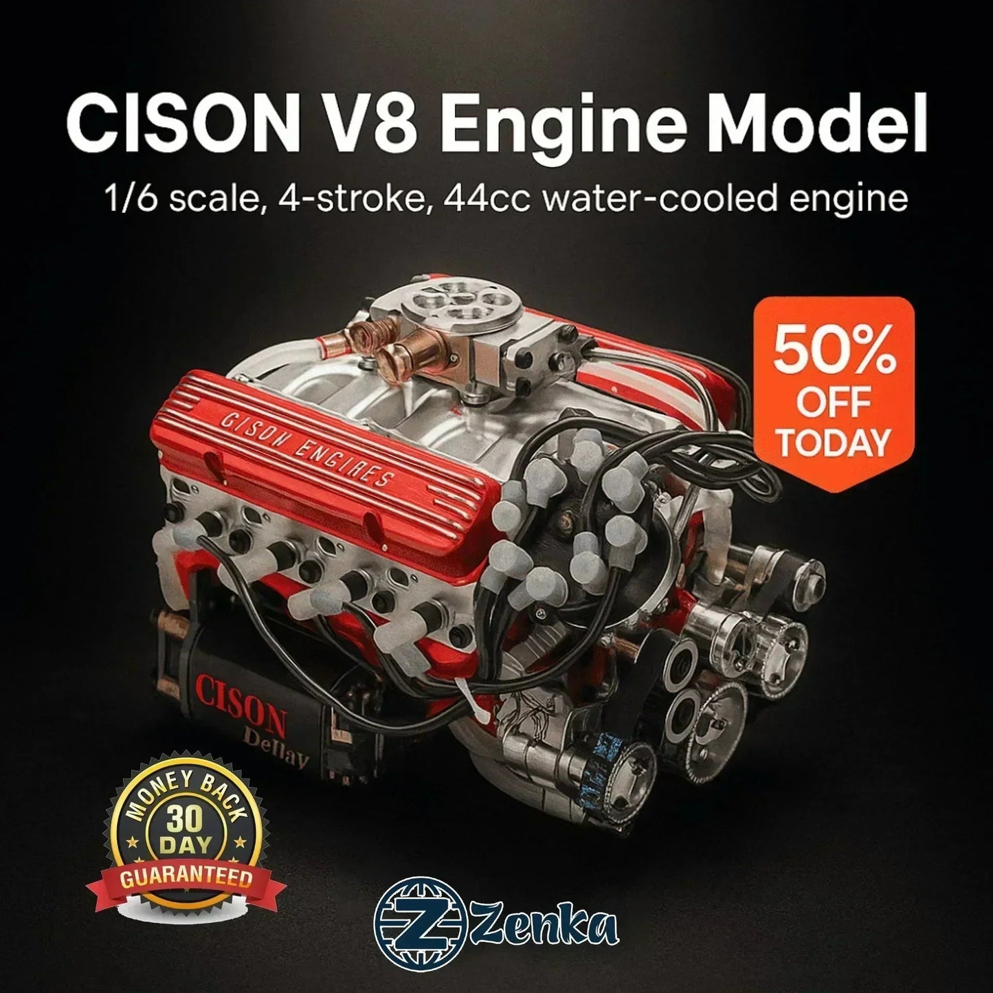 🎁 Warehouse Clearance🏆 10,000 Sold This Week✨ - Gasoline OHV V8 Small-block Engine Model Kits