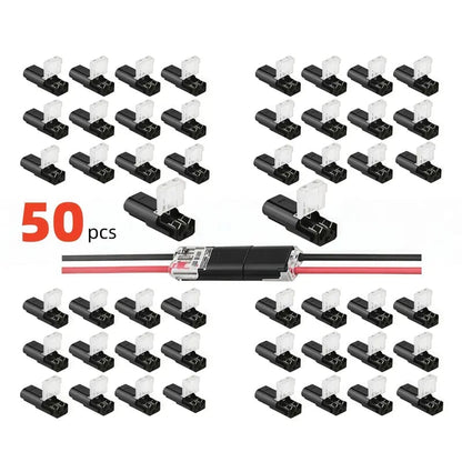 🔥Last Day Promotion 49% OFF - Double-Wire Plug-in Connector Led Light Strip Connectors 2 Pin