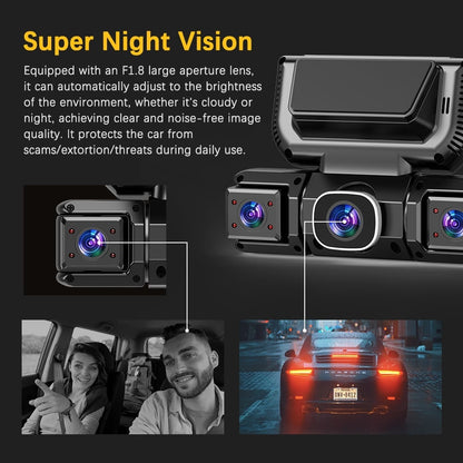 🔥LAST DAY 49% OFF🔥360° Car DVR WiFi 4Channels Dash Cam Video Recorder