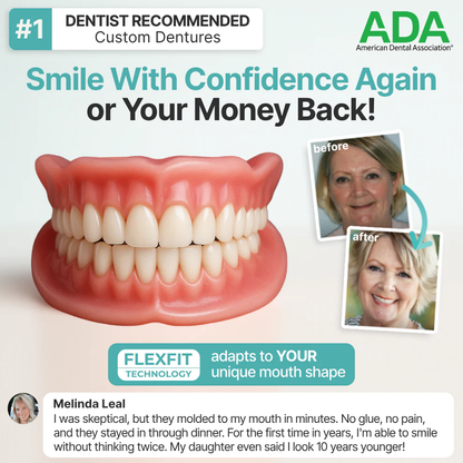 Ends Today: 70% OFF! SEAGRIL™? Custom-Fit Full Functional DenturesMake you more confident